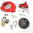 thumbnail image 2 of Electric Start Kit Starter Motor W/FlyWheel Key Switch Coil (GX160 5.5HP GX200 6.5HP), 2 of 4