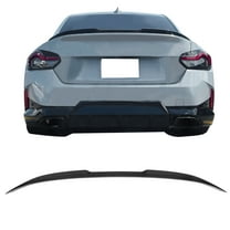 Ikon Motorsports Trunk Spoiler Compatible With 2022-2025 BMW G42 G87 2 Series 220i 230i M240i xDrive M2 2-Door Coupe Gloss Black Dry Carbon Fiber VS Style Rear Spoiler Tail Wing Lip