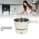 thumbnail image 3 of Olla De Cocción Multifuncional, Olla Eléctrica Portátil De 500W 1.6L Con Plegable Para El Dormitorio Del Campamento, Cocina De Ramen Desmontable, Ajuste De Temperatura Fácil,, 3 of 7