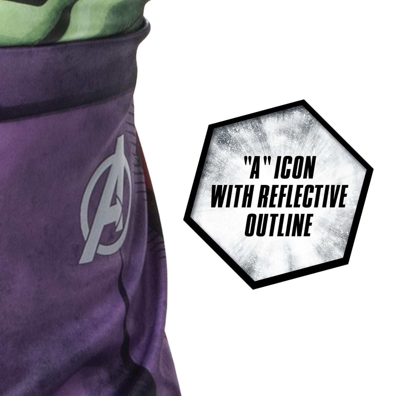 MARVEL’S HULK YOUTH COSTUME - Costume pour enfants avec Motif Imprimé et Demi-Masque 3D