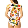 thumbnail image 2 of Anne Cole womens  Flutter Zip One-Piece, 12, 2 of 3