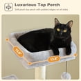 thumbnail image 4 of PRZL Large Cat Tree, Cat Tower for Large Cats, Cat Condo with Sisal-Covered Scratching Posts and Pads, 2 Padded Perch, Dual Condo and Basket for Indoor Cats-Beige with 2 Condos Ball Grey, 4 of 8