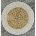 thumbnail image 1 of Indian Handmade Braided Natural Jute with White Box Design Area Rug, Home Décor Rug, Jute Rug for Bedroom, Dining Room, living room, Doormat Rug Size - 3' x 7' (90 cm x 210 cm), 1 of 1