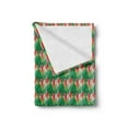 thumbnail image 2 of Abstract Soft Flannel Fleece Blanket, Stained Glass Inspired Pattern with Floral Motif Mosaic Summer Elements, Cozy Plush for Indoor and Outdoor Use, 70" x 90", Pink Coral and Green, by Ambesonne, 2 of 5
