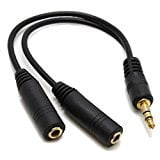 SaiTech 3.5mm Stereo Jack Splitter Cable Adapter for ipod, Mp3 Player, Mobile Phone, Laptop, PC, Headphone Speakers