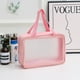 thumbnail image 5 of Bolsa de maquillaje esmerilada impermeable, bolsa de almacenamiento de maquillaje de gran capacidad, bolsa de maquillaje de viaje transparente simple y portátil, 5 of 5