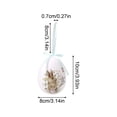 thumbnail image 3 of Hanging Easter Egg Ornaments for Tree Foam Eggs Easter Ornament for Basket Decorations Spring DIY Home Table Party Supplies Rabbit and Egg Printed 3.9 In, 3 of 7