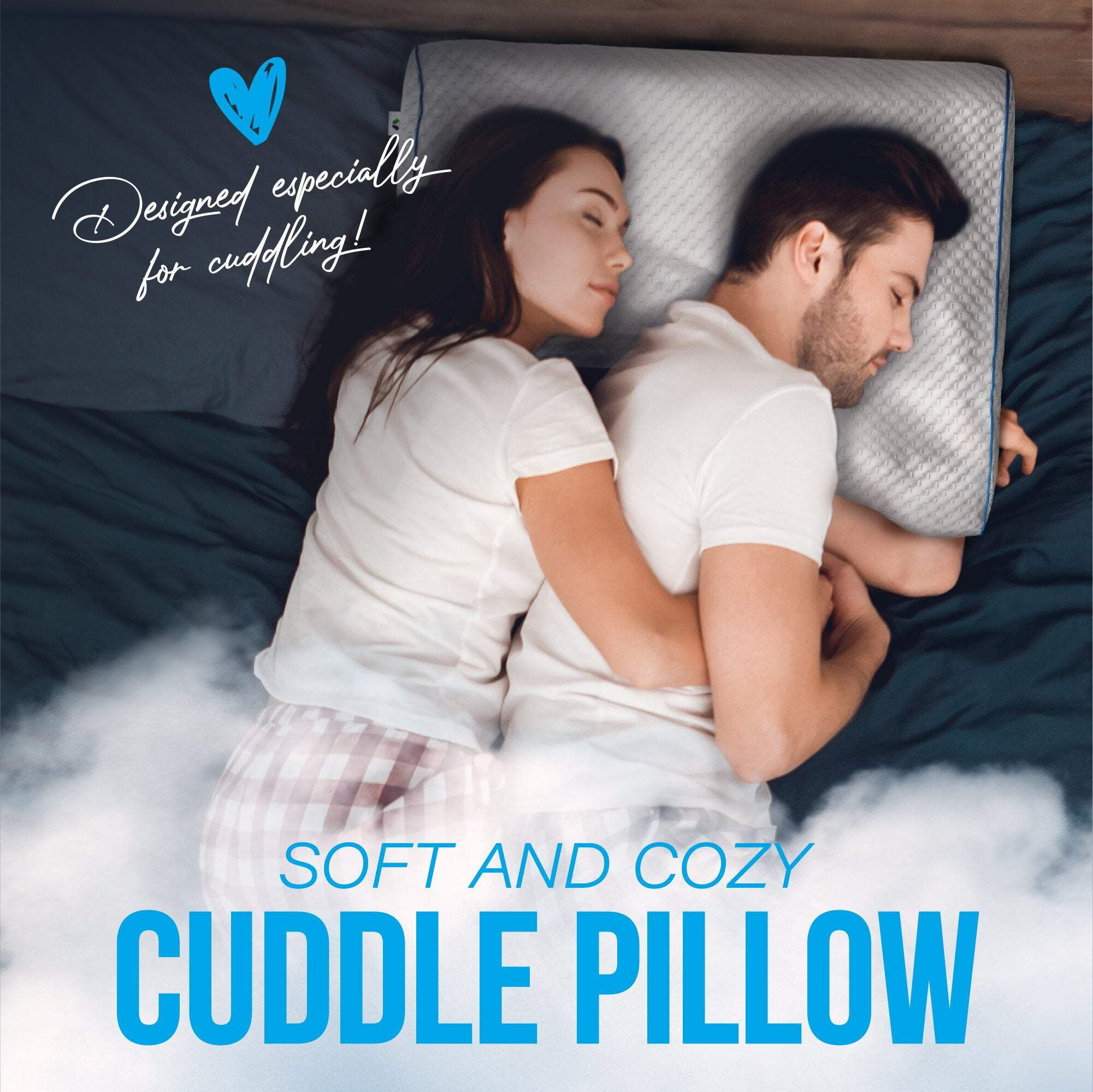 Mars Wellness Memory Foam Cuddle Pillow - Ergonomic Design Arm Tunnel