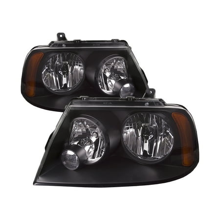 Lincoln Navigator Oem Replacement Headlight PERDE 2003-2006 Lincoln Navigator Headlight Set Pair With Black Housing Headlamp Assembly ()