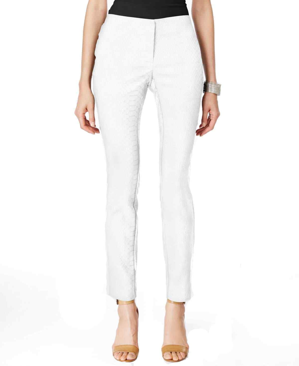 white skinny ankle pants