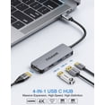 thumbnail image 3 of QGeeM USB C Hub, 4-in-1 USB C to HDMI Hub,100W Power Delivery,Thunderbolt 3 Multiport Hub Compatible with MacBook Pro, XPS, iPad Pro, 3 of 6