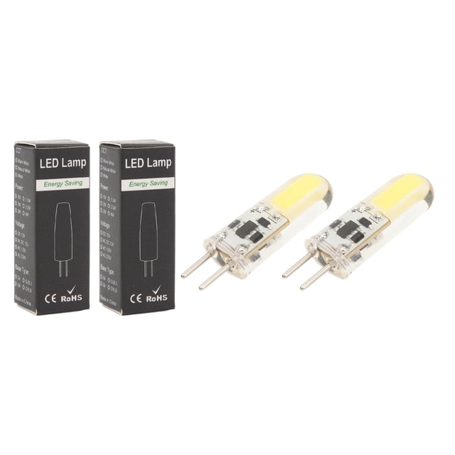 2 bombillas LED de silicona GY6.35 COB 1505, 3 W, 12 V, 300 lm, para armarios, exteriores, hogar, oficina, techo, luz blanca fría, 6000 K-6500 K.