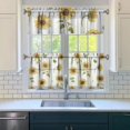 thumbnail image 3 of Floral Cottage Curtains 24" - 3 Panel Vintage Farmhouse Set with Boho Botanicals, Rustic Rod Pocket Window Treatment, 3 of 6