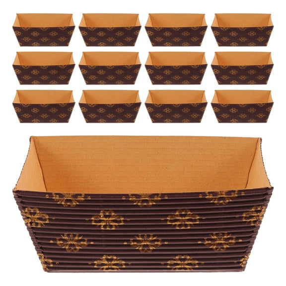 KONTONTY 25pcs Paper Loaf Pan Mini Baking Disposable for Birthdays and Anniversaries