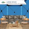 thumbnail image 4 of COBIZI 8x8 Pop up Gazebo Tent, Ez up Screen House, Portable Outdoor Canopy with 3 Sidewalls, Carry Bag & Ground Stakes for Camping, Cerulean Blue, 4 of 8