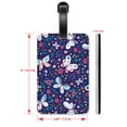 thumbnail image 2 of Purple Seamless Butterflies - Luggage ID Tags / Suitcase Identification Cards - Set of 2, 2 of 5