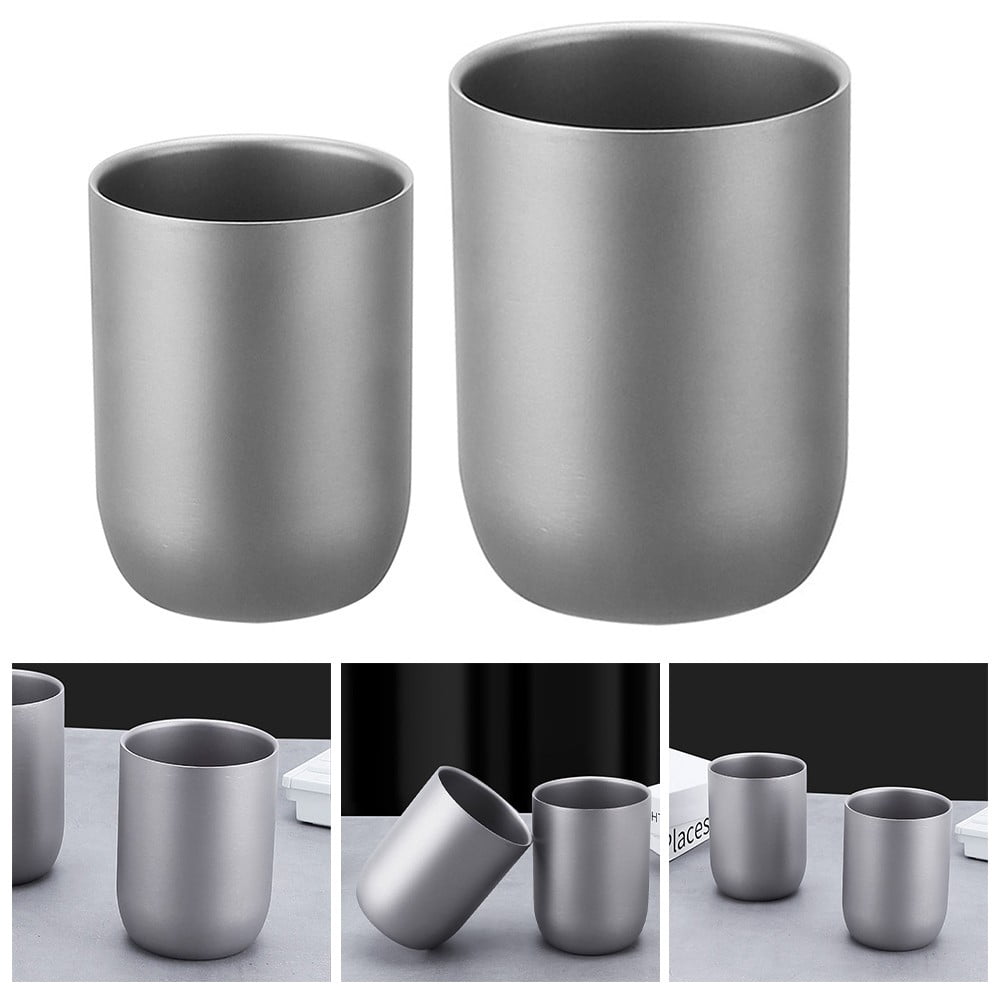 240ml/8oz Double-Walled Ti Drinking Cup Insulated Coffee Cup For Camping Picnics