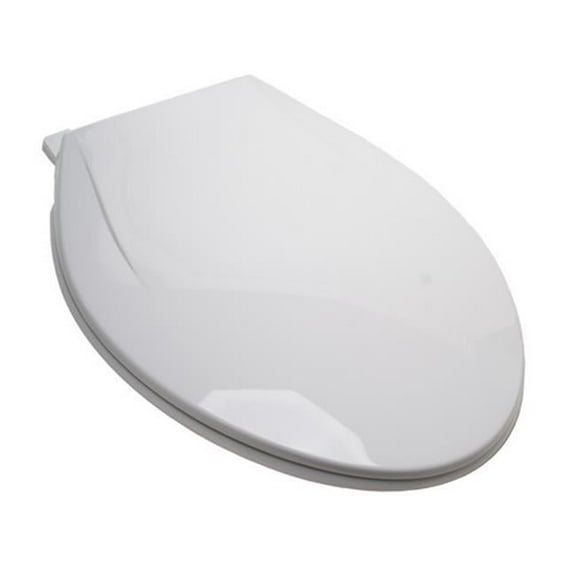Slow Close Plastic Elongated Contemporary Design Toilet Seat, White