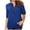 Blue, variant on gakvbuo Plus Size Summer Tops For Women Tops Dressy Casual Tunic Tops To Wear With Leggings Women's Summer Long Sleeve Shirts Zip Casual Tunic V-Neck Rollable Blouse Tops