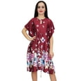thumbnail image 1 of Bimba Kimono Satin Floral à Cordon pour Femmes Kaftan-26, 1 of 7