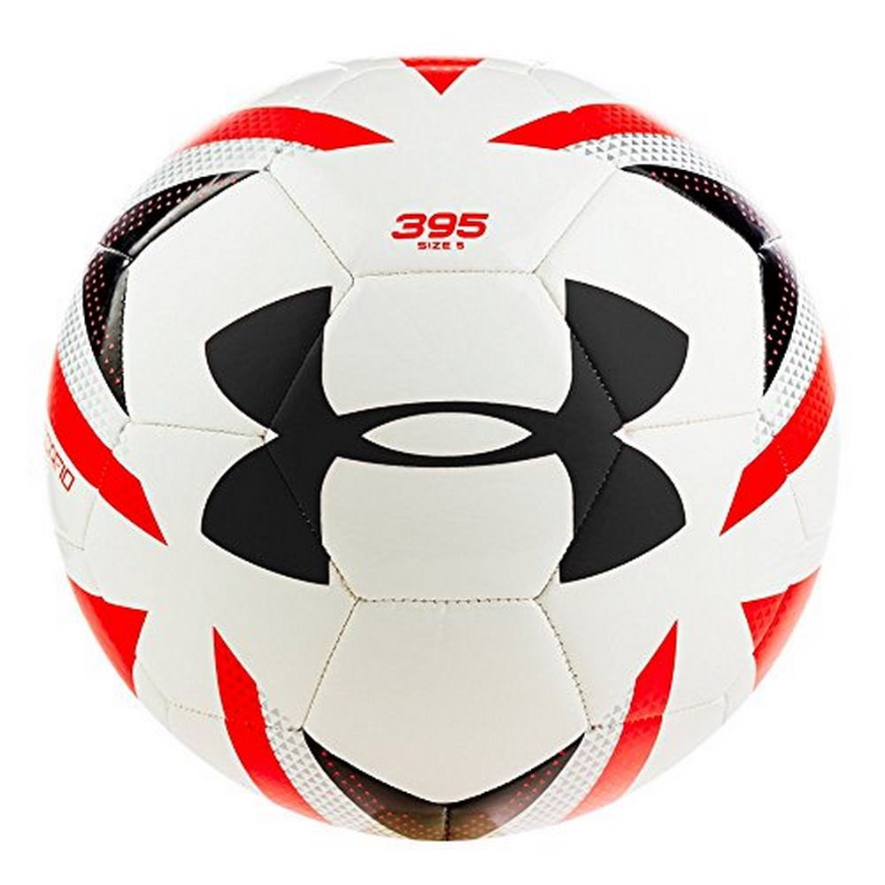 Under Armour Unisex Desafio 395 Soccer Ball, White/Neon Coral, 5
