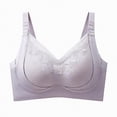 thumbnail image 2 of NIEWTR Womens Full Coverage Bra Back Closure Wireless Seamless No Underwire Push Up Soft Comfort Everyday(A01-Purple,34), 2 of 4