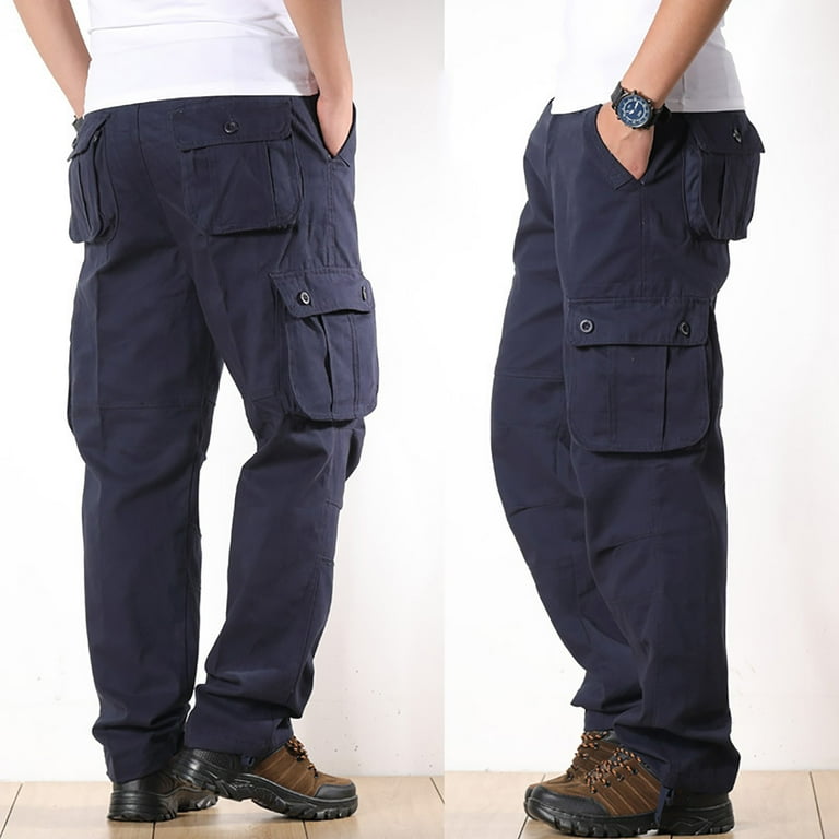 【Deadstock】 Navy Cargo Trousers Surplus Airborne Vintage Trousers Mens Army Outdoor Cargo