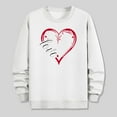 thumbnail image 4 of Stamzod Valentines Sweatshirts for Men Long Sleeve Lover Heart Casual Tops Loose Crew Neck Sweatshirt for Mens White E XL, 4 of 6