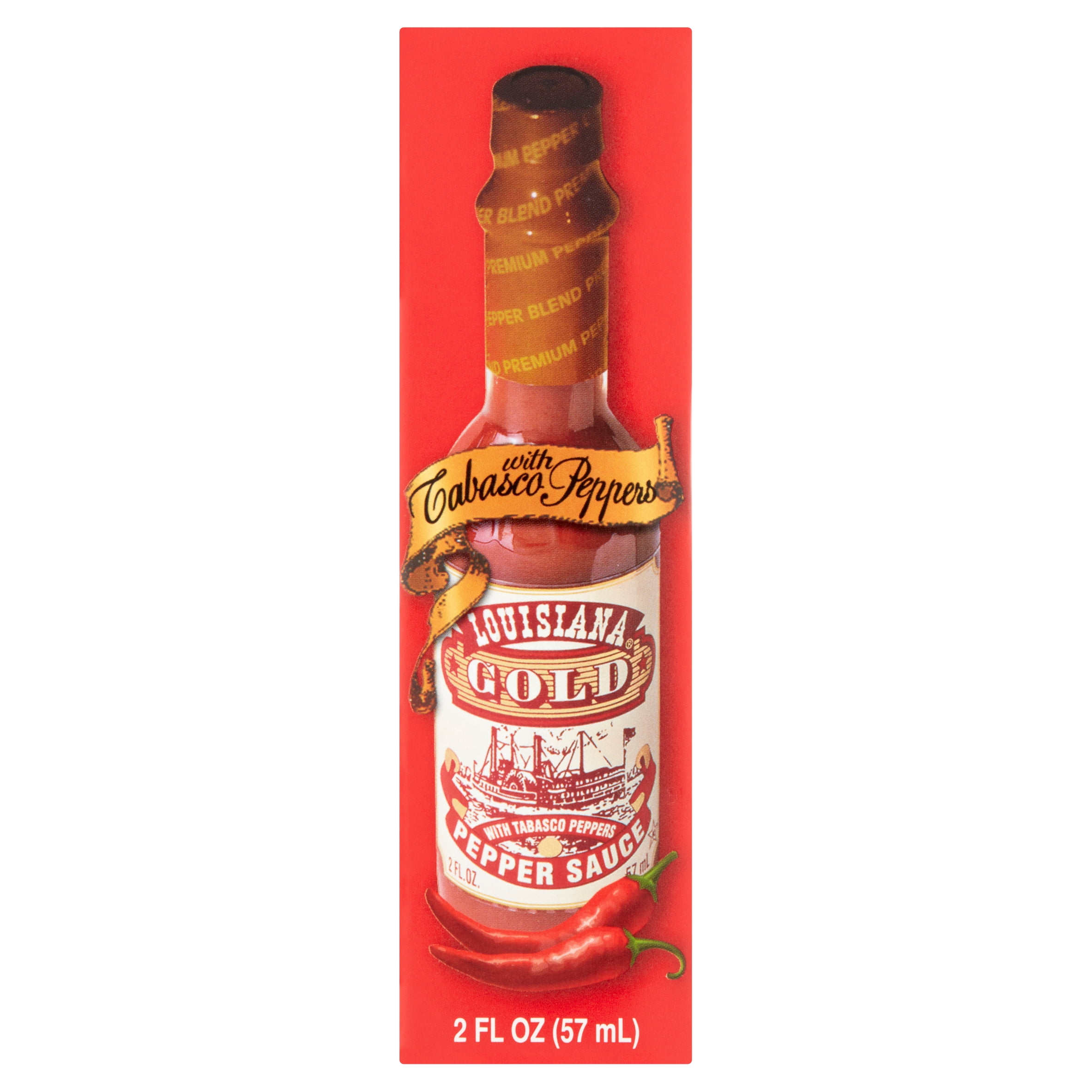 Louisiana Gold Pepper Sauce with Tabasco Peppers, 2 fl oz