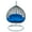 Blue, variant on LeisureMod Hanging Swing Chair Two-Person Seater Egg Chair Grey Frame in Teardrop Design with Armrest Removable Zippered Washable Polyester Cushion Cover for Indoor and Patio Recluse Collection