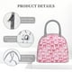 thumbnail image 4 of Fotbe Pink bows Bolsa de Almuerzo con Estampado, Lonchera Aislada, Contenedor de Comida Reutilizable Tipo Cooler a Prueba de Fugas, 4 of 6