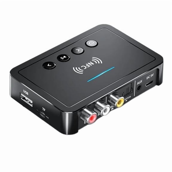 Receptor Bluetooth,Adaptador de transmisor de receptor inalámbrico Bluetooth,Receptores de audio TV PC Sistema de sonido doméstico Coche,Control Remoto Baja Latencia Audio Estéreo