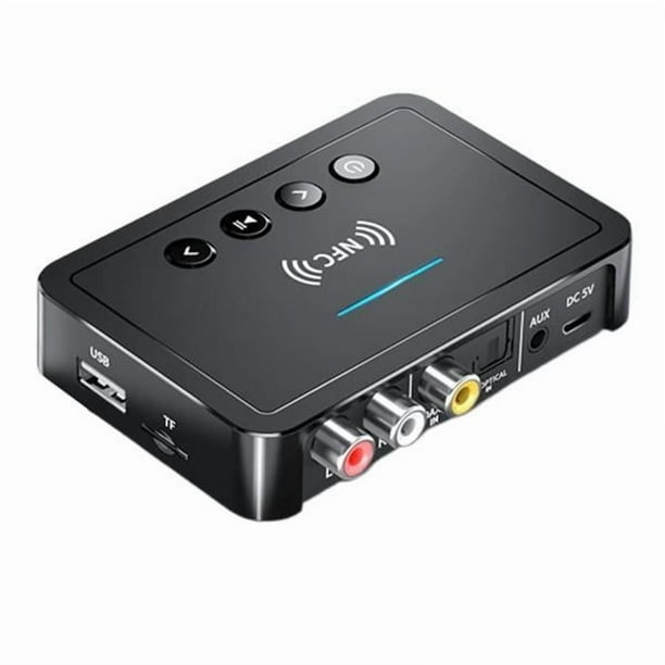 Receptor Bluetooth,Adaptador de transmisor de receptor inalámbrico Bluetooth,Receptores de audio TV PC Sistema de sonido doméstico Coche,Control Remoto Baja Latencia Audio Estéreo