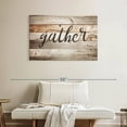 thumbnail image 2 of Elephant Stock Gather Typography I Wall Sign Wall Art - Horizontal Canvas Wall Art - Hallway Wall Decor - Wall Signs Canvas - Brown And Beige Decor - 39" x 26", 2 of 8