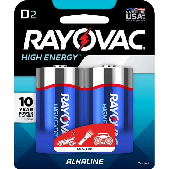 RAYOVAC(R) 813-2F Piles Alcalines (D; 2 pk)