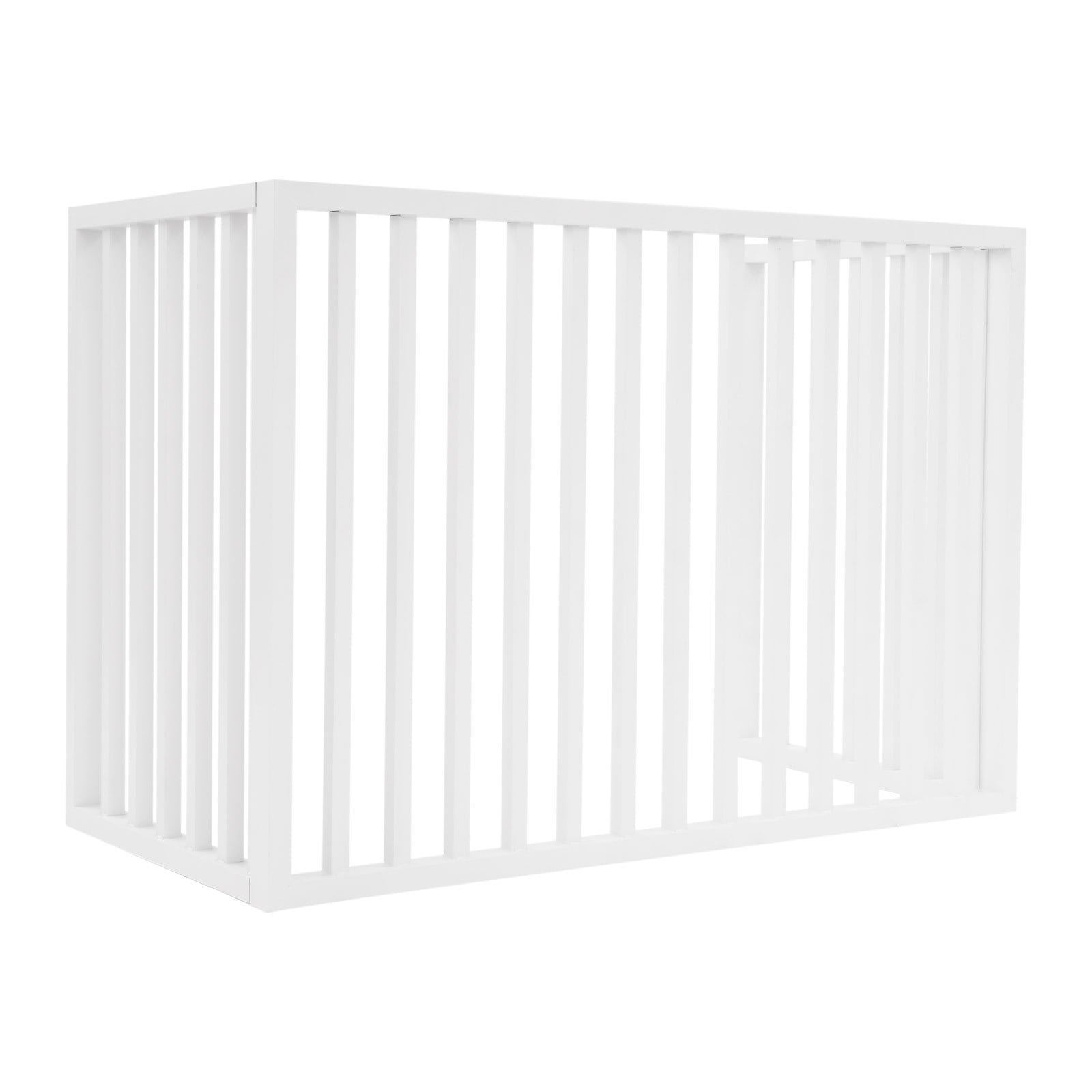 ToppiJoy 1.5P 3 Panels Air Conditioner Fence, Drill-Type Louvered Grille AC Unit Fence Outdoor, for Outdoor Trash Can, Pool Equipment Enclosure Panels White