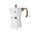 thumbnail image 3 of Teissuly Clearance Classic Stovetop Coffee And Coffee Maker Coffee Pot For Italian And Cuban Café Brewing Coffee Maker Cafeteras 6 Cups(White, 9.5x18.5cm /3.74x7.28in) Teissuly WER2023081405943, 3 of 7