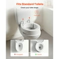 thumbnail image 3 of KFFKFF Raised Toilet Seat, 300 lbs Load Capacity, 3.5-Inch Lift Height, Commode Elevated Toilet Seat Riser with Enlarged Opening for Seniors, Elderly, 3 of 9