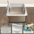 thumbnail image 2 of PETMAKER Stainless Steel Cat Litter Box with High Sides and Scoop Included, 2 of 7