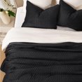 thumbnail image 2 of Juego de edredón EVERGRACE Luxury Velvet Full Queen Black, 2 of 9
