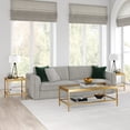 thumbnail image 3 of Evelyn&Zoe Alexis 45" Wide Rectangular Coffee Table, Brass, 3 of 7