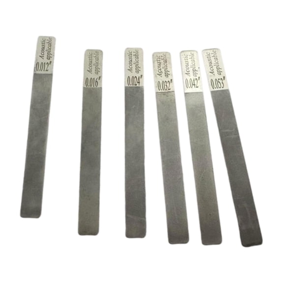 LeeQinersw 6Pcs Guitar Gauged Nut Slotting File Set Stainless Steel for Repairing Parts Acoustic 12 to 53