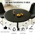 thumbnail image 4 of 31.5" Round Dining Table, Tulip Pedestal Metal Base and MDF Top, for Small Kitchens and Dining Rooms, 4 of 6