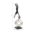 thumbnail image 4 of Sculptural Metal Gymnast on Ball and Cube for Home Decor - Elegant Figurines for Bathroom, Office Desk, and Living Room Decor - Ornaments for Shelf Display and Coffee Table - 19", Black & Gold, 4 of 8