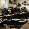 thumbnail image 5 of Bleum Cade 8'x10' Area Rugs for Living Room, Washable Rugs Modern Rugs for Bedroom Dinning Room,Marble Abstract Rug Ultra Soft Non Slip Durable Large Carpet Home Decor, Black Gold, 5 of 10
