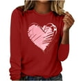 thumbnail image 3 of TaTaai Hoodies Shirts for Women Early Fall Long Sleeve Tops Vintage Graphic Outfits Tops Fashion Pullover Tees Gift, 3 of 3