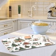 thumbnail image 6 of Yayeee Dish Drying Mat for Kitchen Counter 18"x24" Microfiber Absorbent Pad, Brown Christmas House, 6 of 7