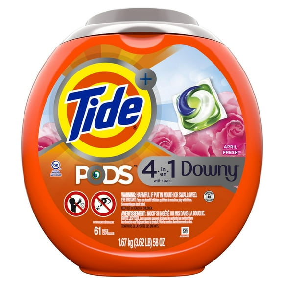 Tide PODS with Downy, Liquid Laundry Detergent Pacs, April Fresh