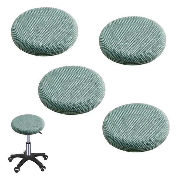 Fundas para taburetes redondas, paquete de 4 fundas elásticas para taburetes de bar, fundas elásticas para sillas de bar, fundas para asientos de taburetes de bar para sillas de 32-40 cm
