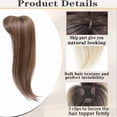 thumbnail image 5 of Eqslft Hairpiece Topper Clip-on for Women Natural Brown18 Inch, Invisible Thinning Hair Wiglet Hair Extension for Daily Use, 5 of 6